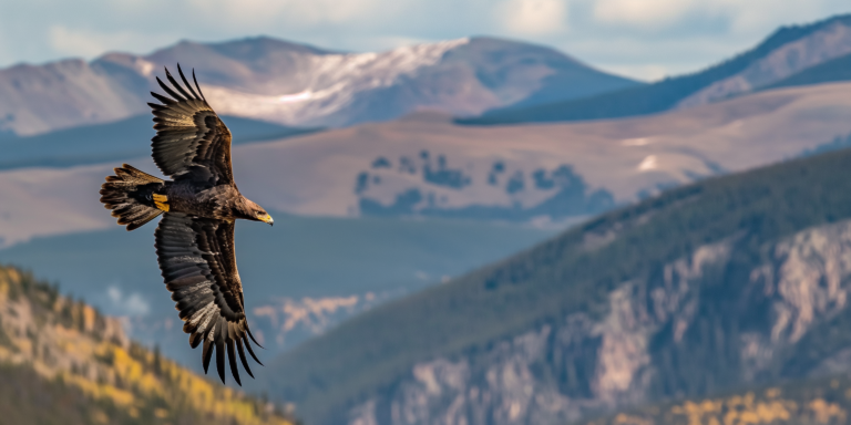 A Golden Aegle in the Rocky Mountains