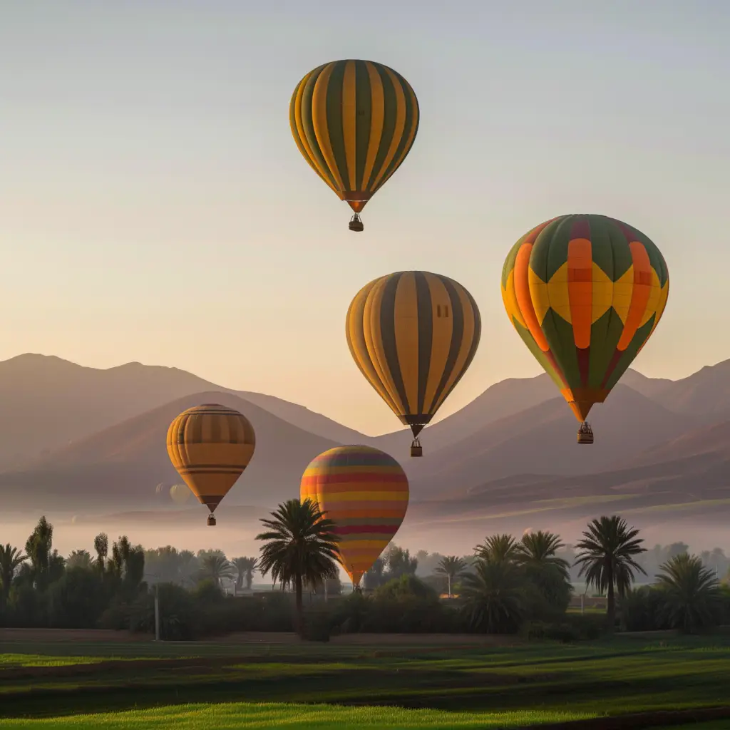 Balloon flight over the Atlas Mountains