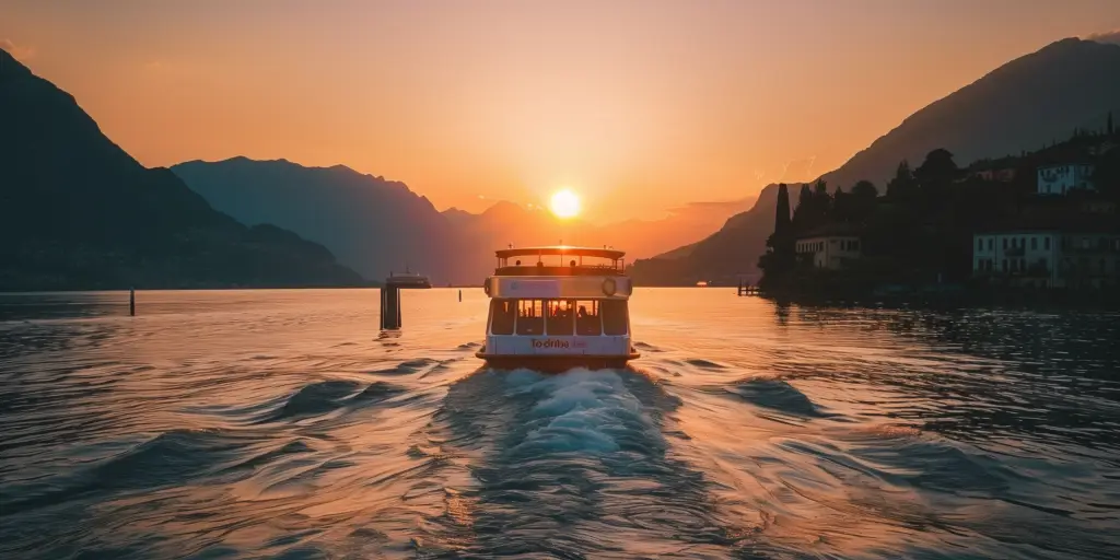 Sunset at Lake Como