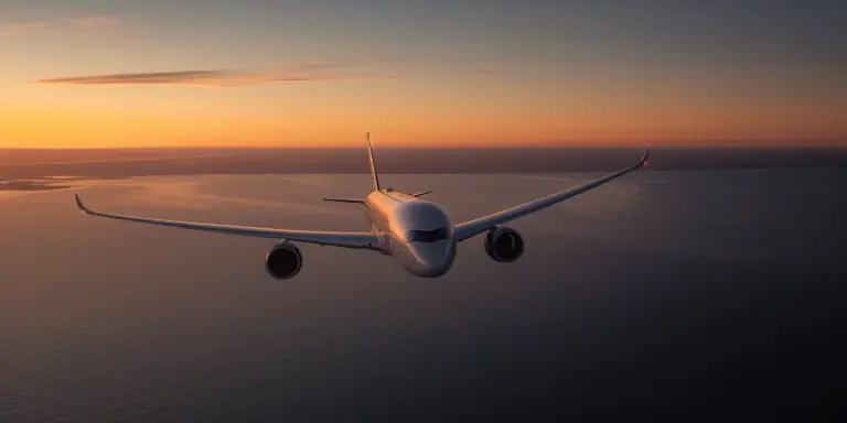 An Airbus A350-900ULR (Ultra Long Range) in the sky