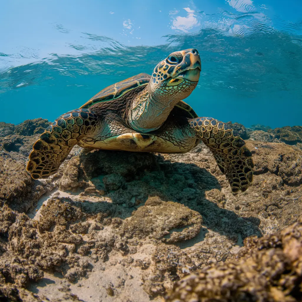 A tortoise on Changuu Island