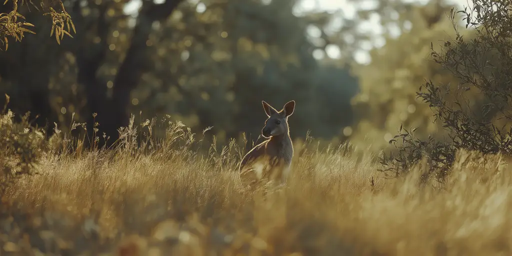 A kangaroo in the Australian bush