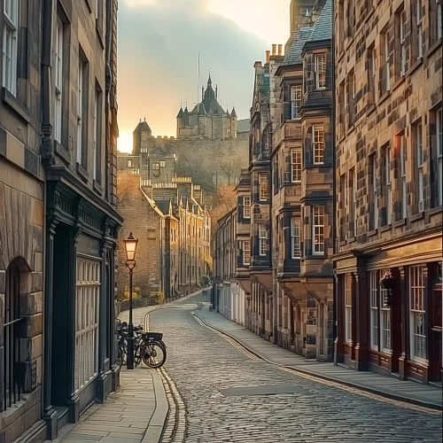 The old city of Edinburgh